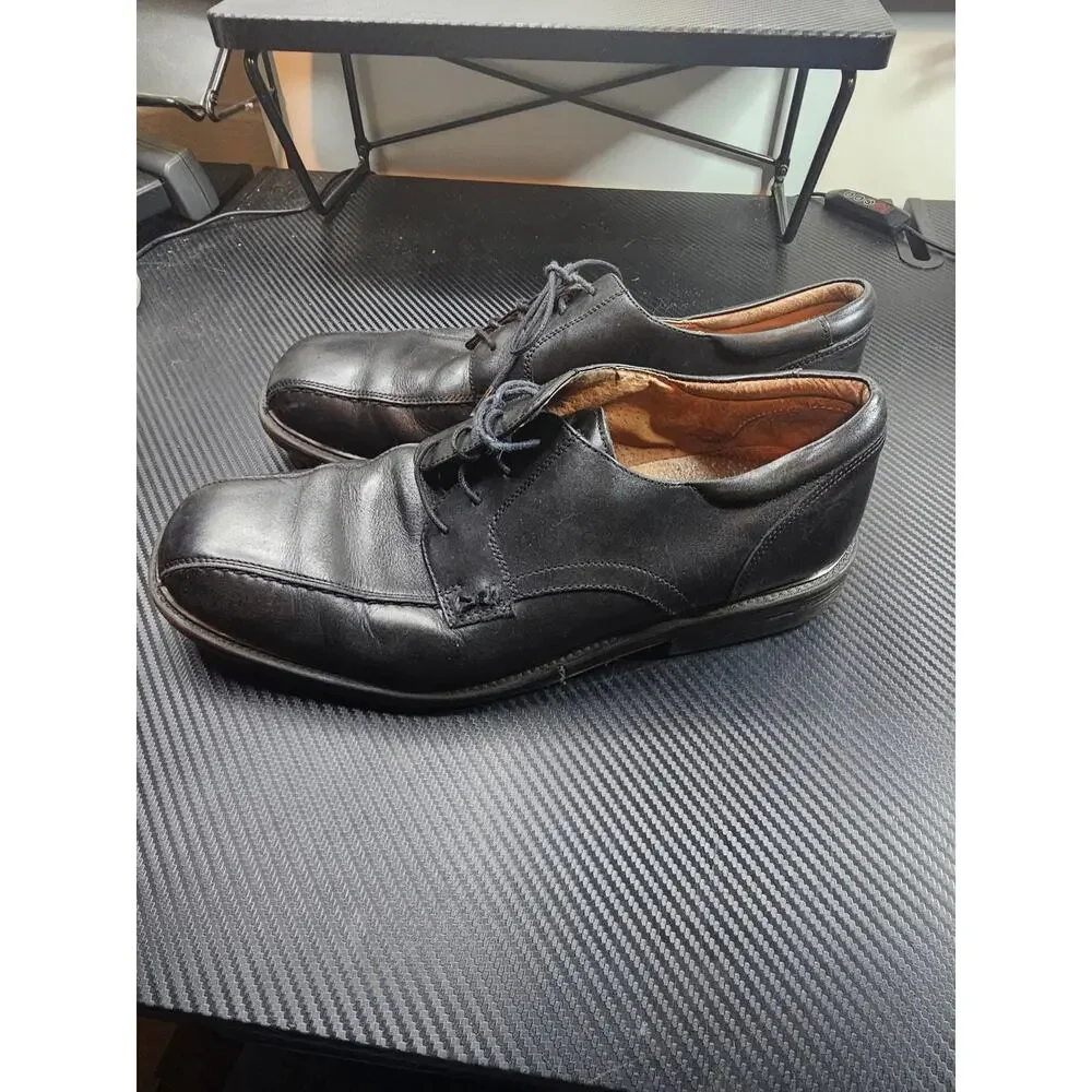 Bostonian men's pre owned Black leather 28925 dress shoes 10.5M.
